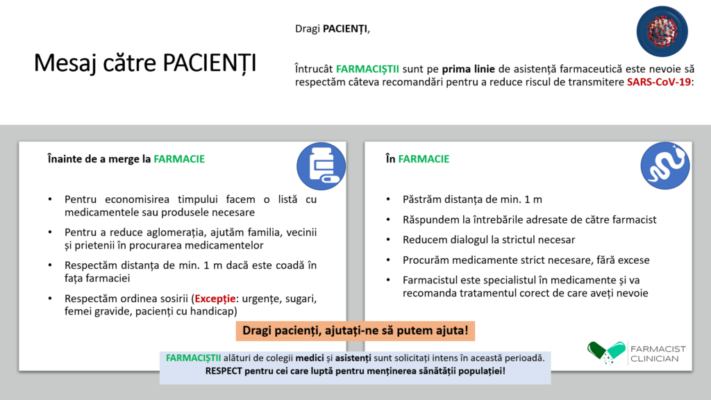 mesaj pacienti covid19